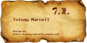 Tolnay Marcell névjegykártya